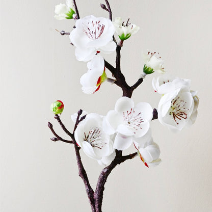 Superior Artificial Plum Blossom Durable Flower Stick Stems Without Vases | Set of 2 | 1.2 Feet