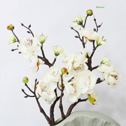 Superior Artificial Plum Blossom Durable Flower Stick Stems Without Vases | Set of 2 | 1.2 Feet