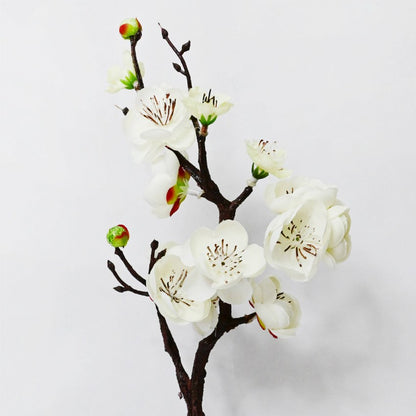 Superior Artificial Plum Blossom Durable Flower Stick Stems Without Vases | Set of 2 | 1.2 Feet