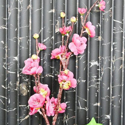 Realistic Artificial Plum Blossom Durable Flower Stick Stems Without Vase | 2 Feet