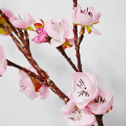 Realistic Artificial Plum Blossom Durable Flower Stick Stems Without Vase | 2 Feet