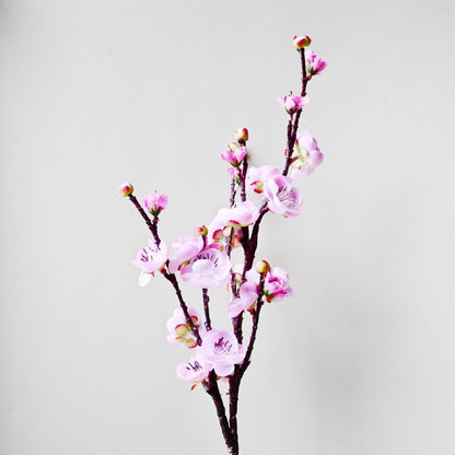 Realistic Artificial Plum Blossom Durable Flower Stick Stems Without Vase | 2 Feet