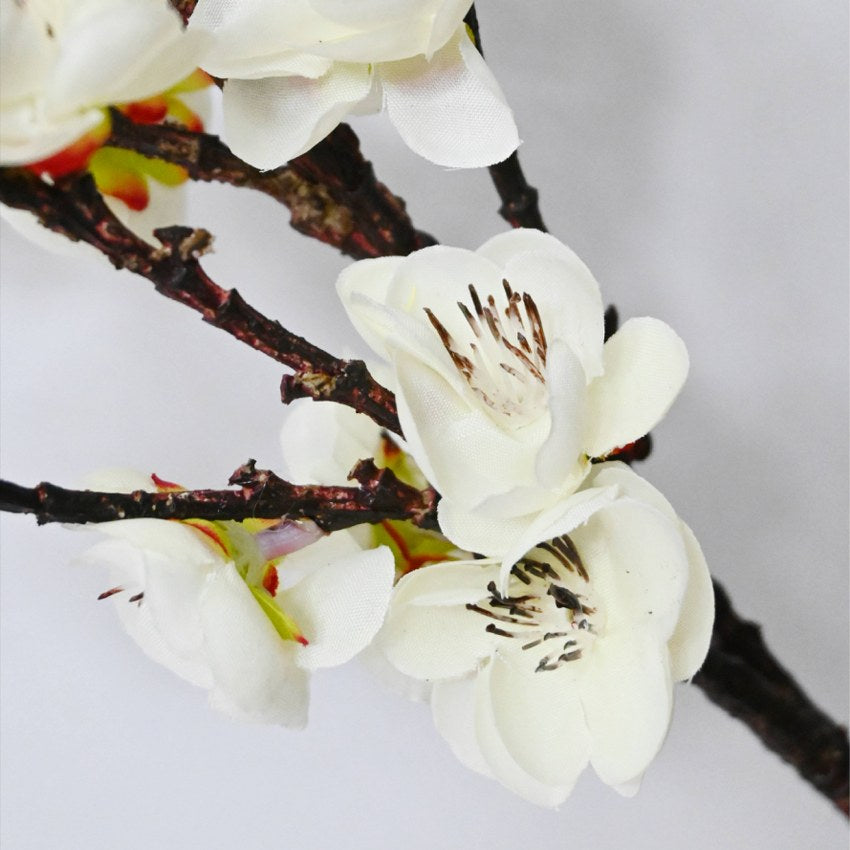 Realistic Artificial Plum Blossom Durable Flower Stick Stems Without Vase | 2 Feet