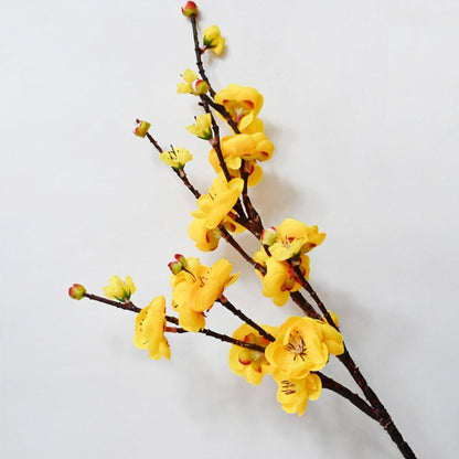 Realistic Artificial Plum Blossom Durable Flower Stick Stems Without Vase | 2 Feet