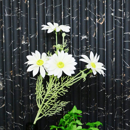 Lifelike Artificial Tall Ornamental Faux Gerbera Durable Flower Stick Stems Without Vase | 2 Feet