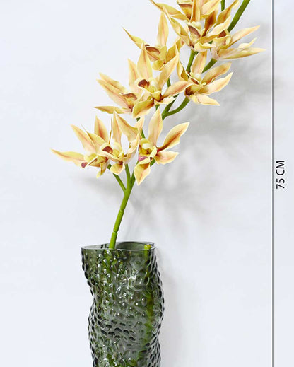 Vibrant Artificial Orchid Realistic Faux Stem Flower Plant Without Vase | 2 Feet