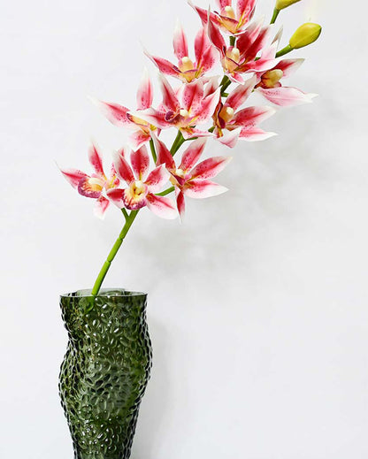 Vibrant Artificial Orchid Realistic Faux Stem Flower Plant Without Vase | 2 Feet