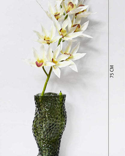 Vibrant Artificial Orchid Realistic Faux Stem Flower Plant Without Vase | 2 Feet