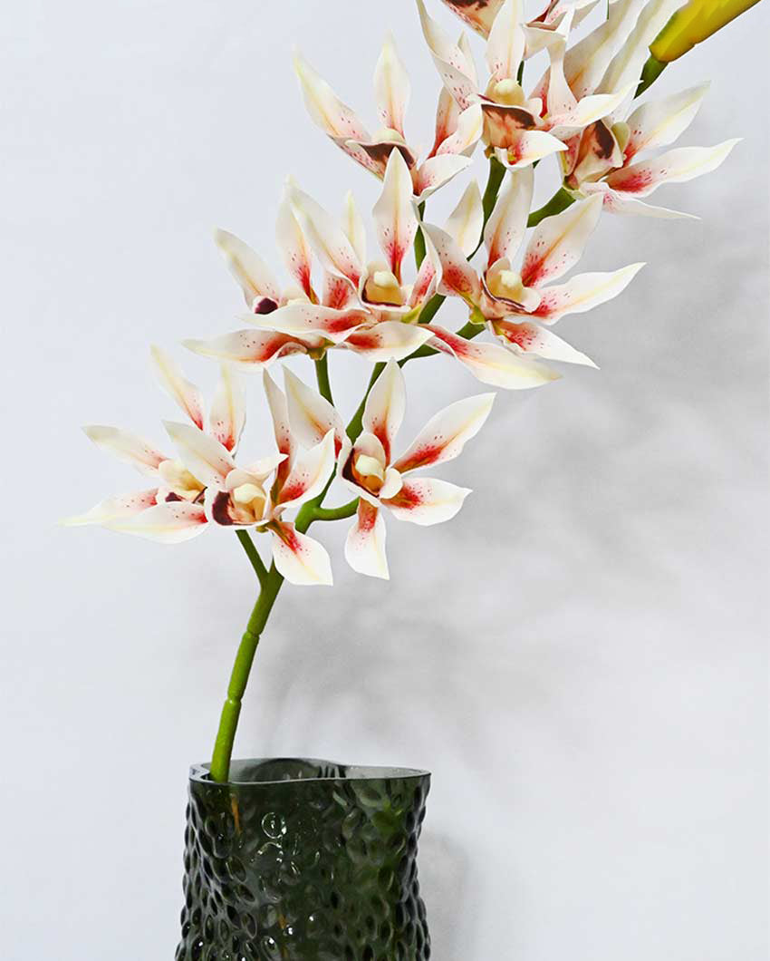 Vibrant Artificial Orchid Realistic Faux Stem Flower Plant Without Vase | 2 Feet