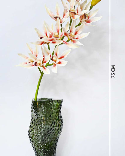 Vibrant Artificial Orchid Realistic Faux Stem Flower Plant Without Vase | 2 Feet