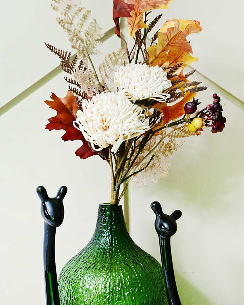 Delicate Artificial Bunch And Lifelike Faux with Leaves Flower Plant Without Vase | 2 Feet