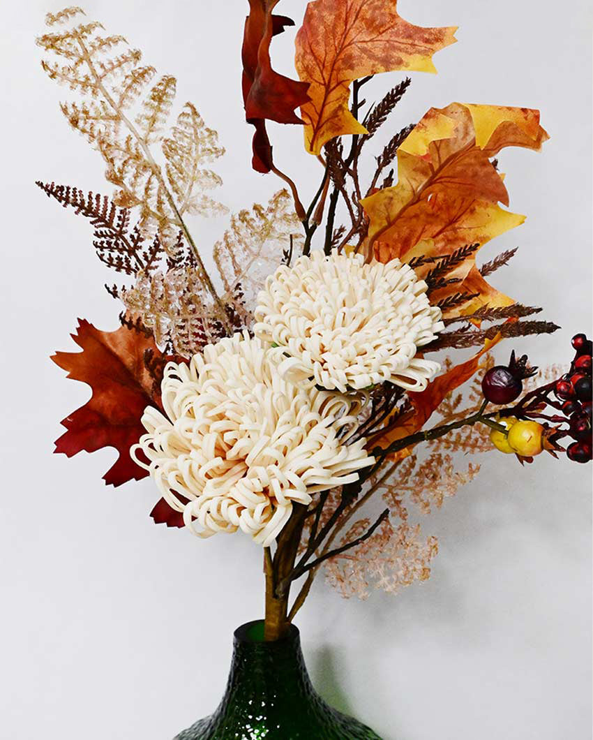 Delicate Artificial Bunch And Lifelike Faux with Leaves Flower Plant Without Vase | 2 Feet