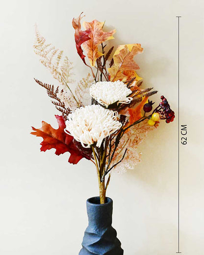 Delicate Artificial Bunch And Lifelike Faux with Leaves Flower Plant Without Vase | 2 Feet