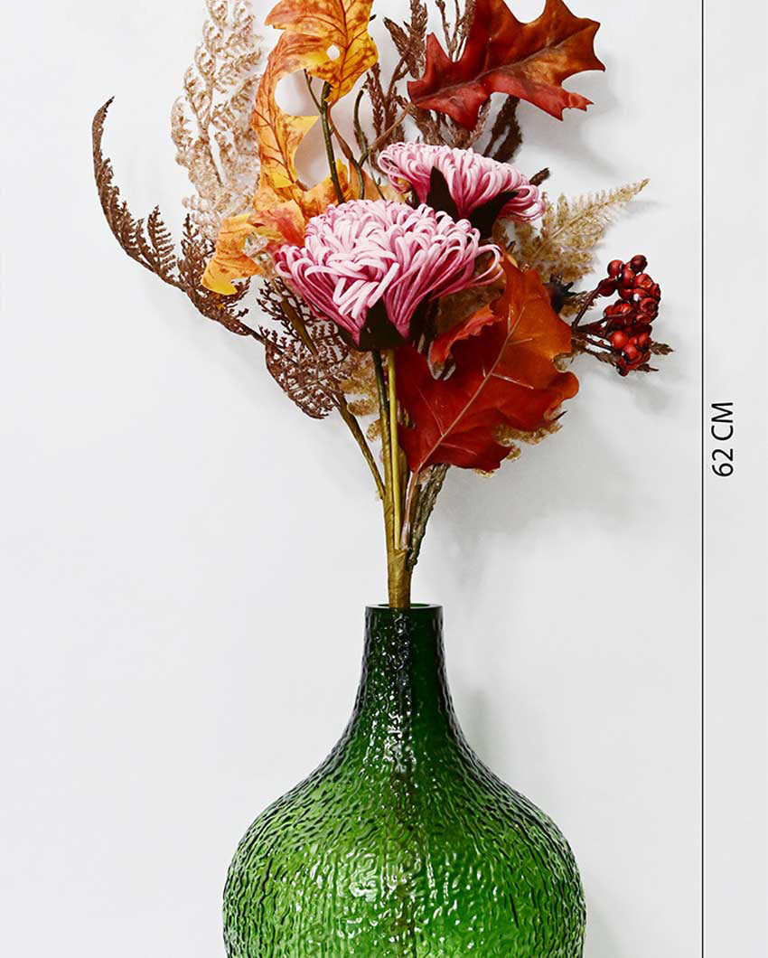 Delicate Artificial Bunch And Lifelike Faux with Leaves Flower Plant Without Vase | 2 Feet