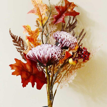 Delicate Artificial Bunch And Lifelike Faux with Leaves Flower Plant Without Vase | 2 Feet