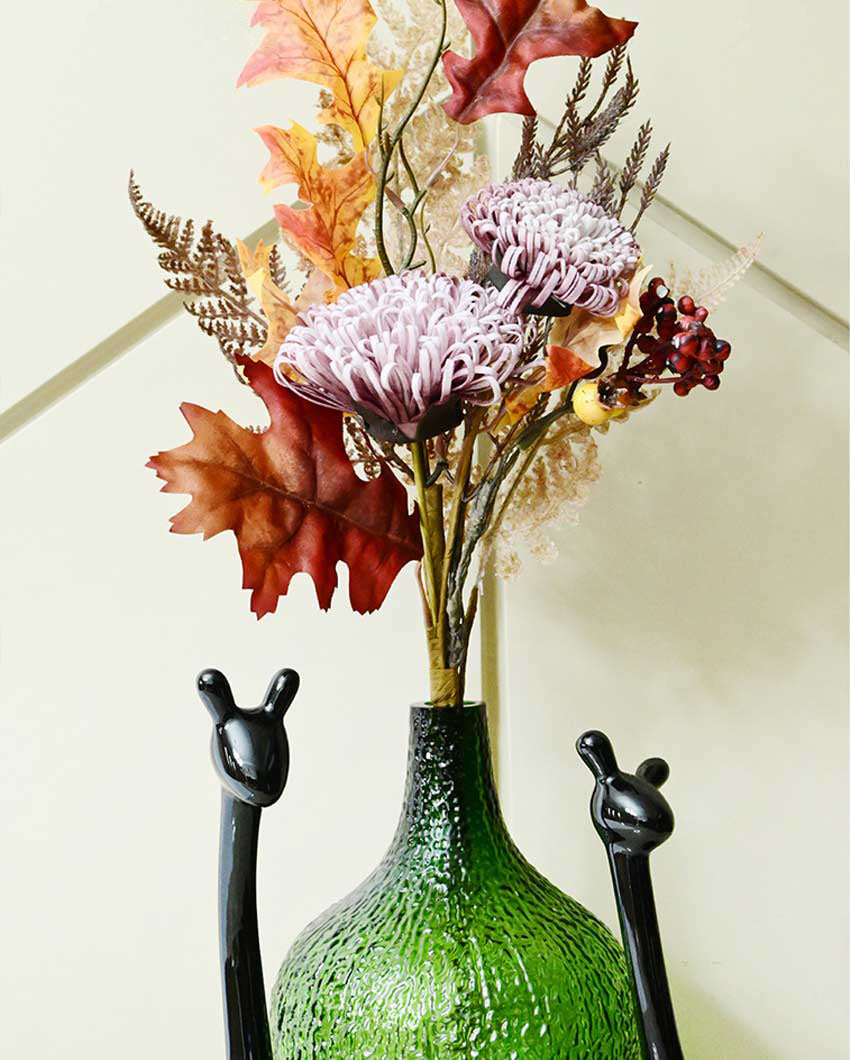 Delicate Artificial Bunch And Lifelike Faux with Leaves Flower Plant Without Vase | 2 Feet