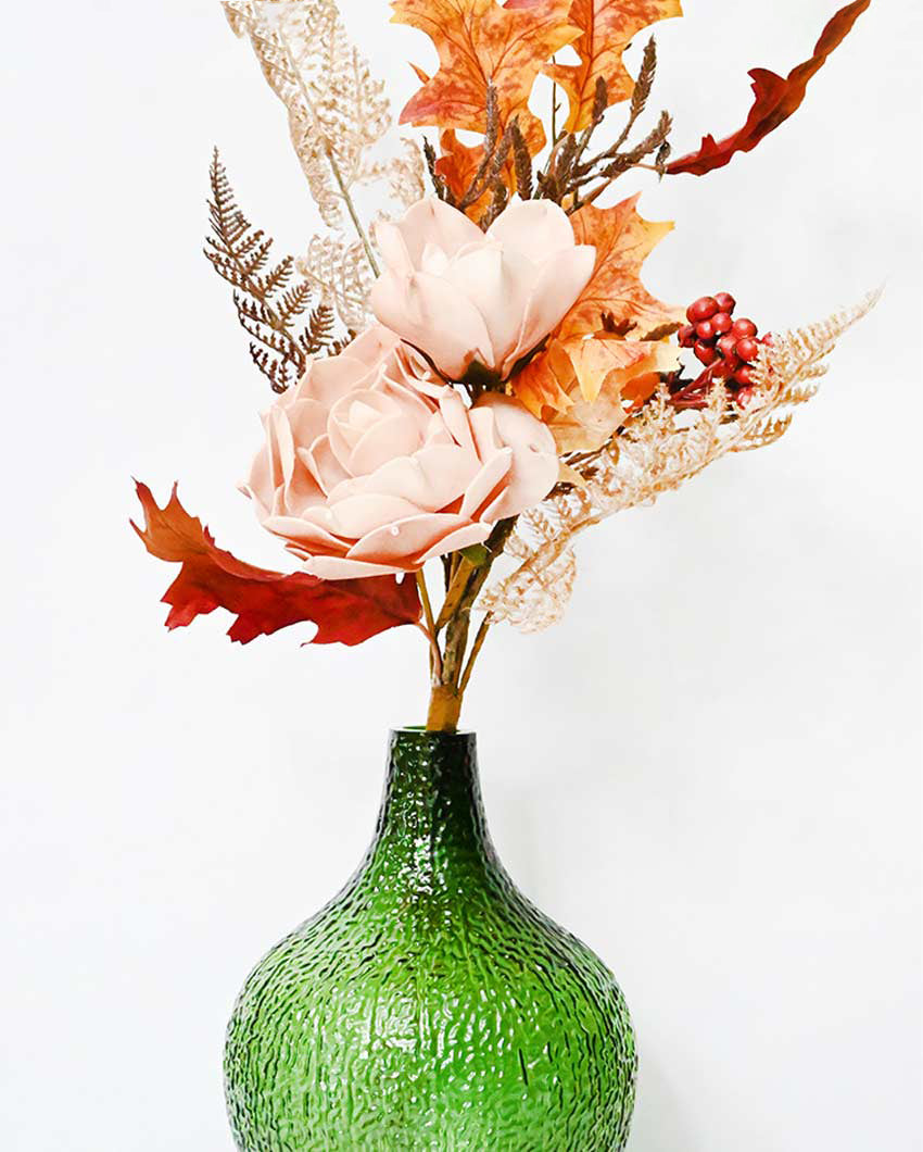 Delicate Artificial Bunch And Lifelike Faux with Leaves Flower Plant Without Vase | 2 Feet