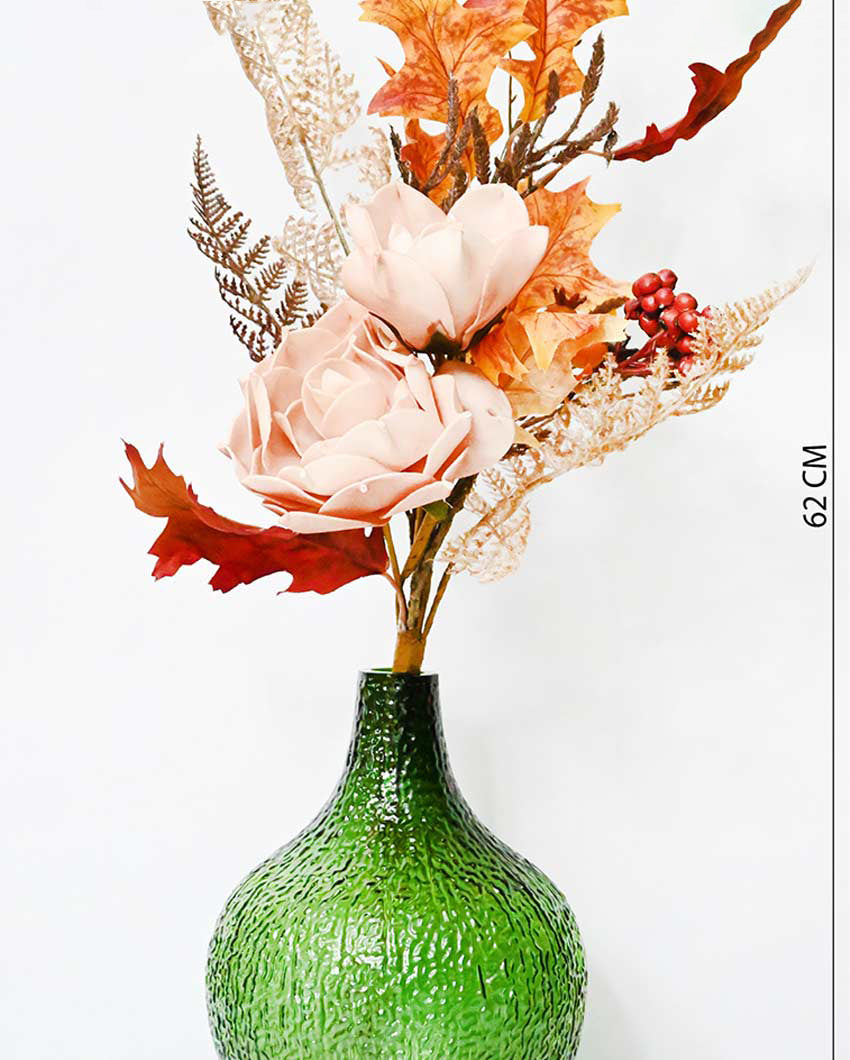 Delicate Artificial Bunch And Lifelike Faux with Leaves Flower Plant Without Vase | 2 Feet