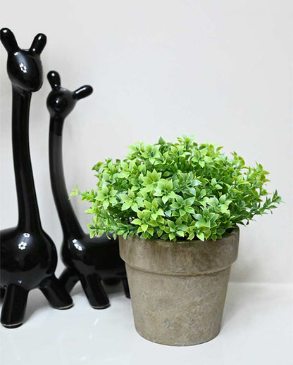 Greenery Artificial Plant with Basic Pot | 7 inches