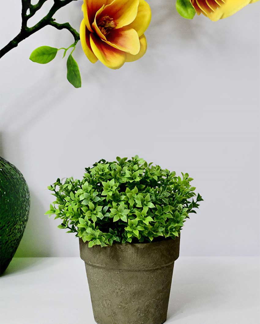 Greenery Artificial Plant with Basic Pot | 7 inches