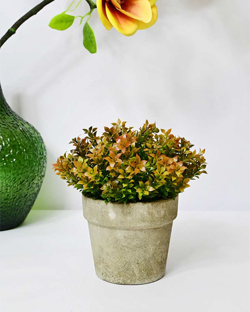 Greenery Artificial Plant with Basic Pot | 7 inches