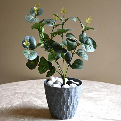 Modern Abstract Dark Grey Textured Planter Small Pot Without Plant | 5 x 5 inches