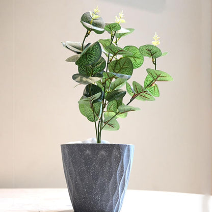 Modern Abstract Dark Grey Textured Planter Small Pot Without Plant | 6 x 5 inches