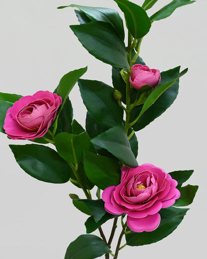 Elegant Artificial Single Stick With Three Rose Flowers Without Vase | 3 feet