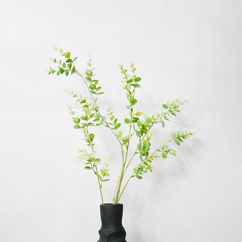Elegant Minimalist Green Eucalyptus Foliage Branch Without Pot | 3 Feet