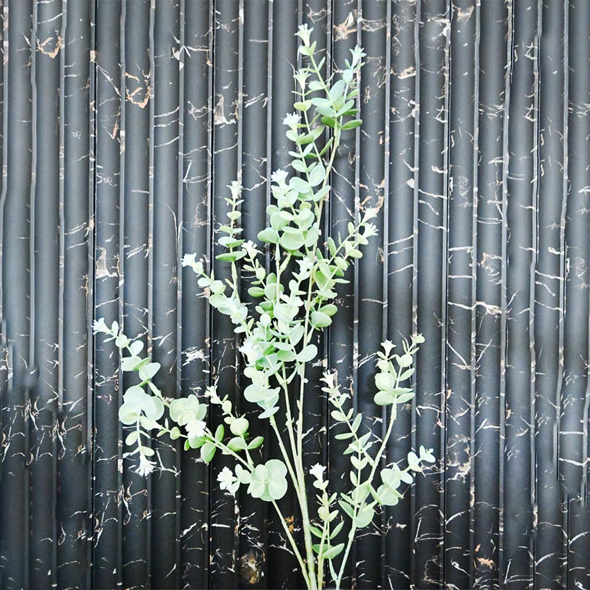 Elegant Minimalist Green Eucalyptus Foliage Branch Without Pot | 3 Feet