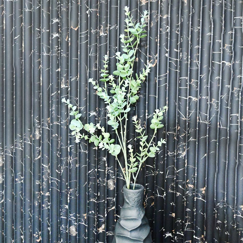Elegant Minimalist Green Eucalyptus Foliage Branch Without Pot | 3 Feet