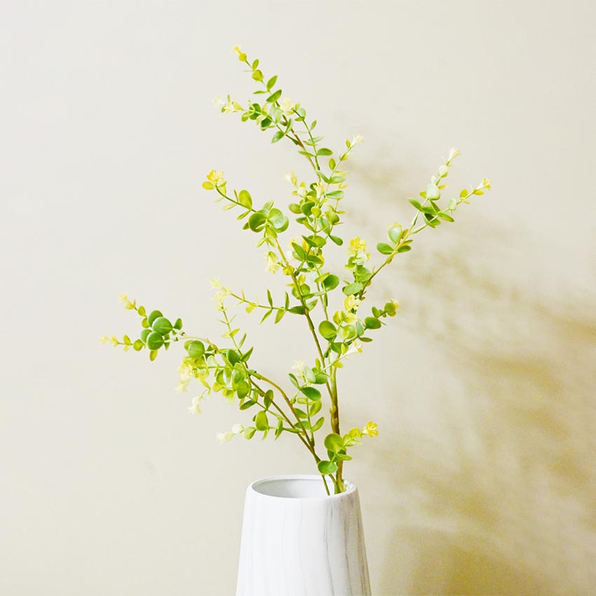 Elegant Minimalist Green Eucalyptus Foliage Branch Without Pot | 3 Feet