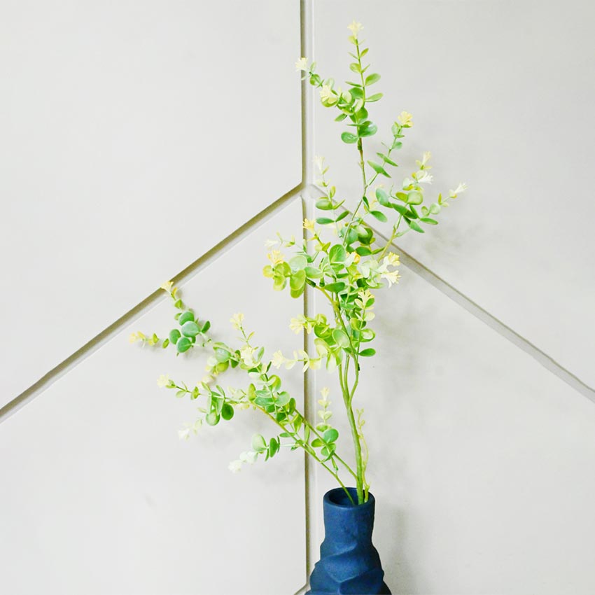 Elegant Minimalist Green Eucalyptus Foliage Branch Without Pot | 3 Feet