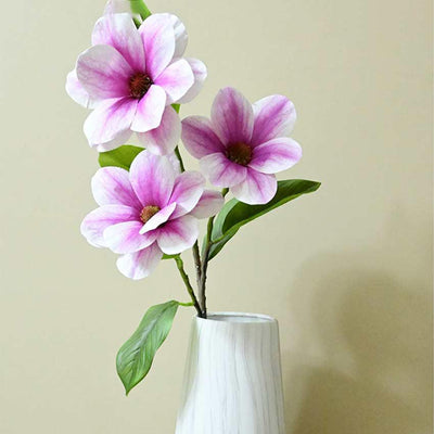 Elegant Artificial Magnolia Flower Sticks Without Vase | 3 feet