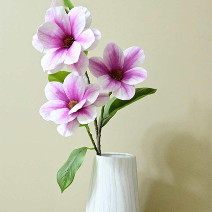 Elegant Artificial Magnolia Flower Sticks Without Vase | 3 Feet