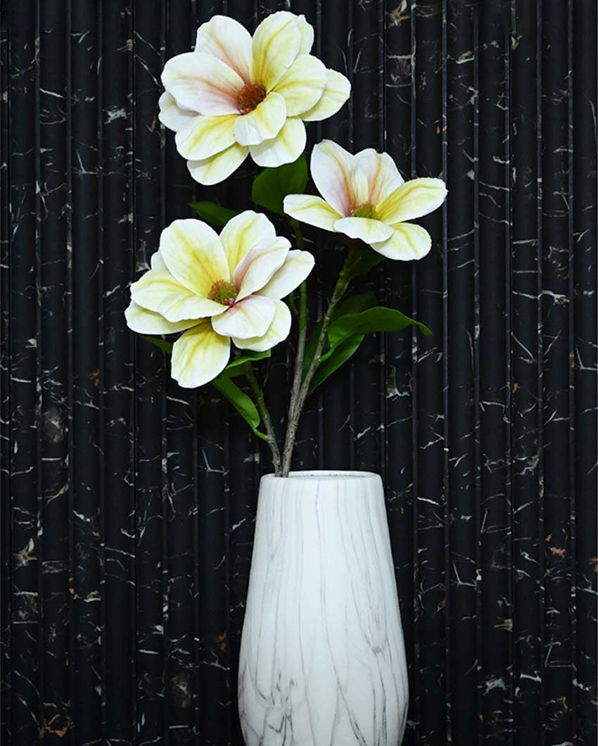 Elegant Artificial Magnolia Flower Sticks Without Vase | 3 feet