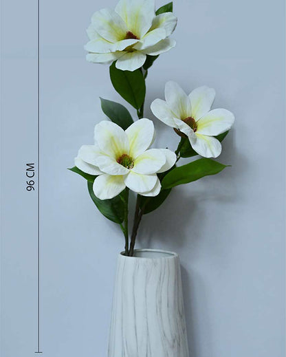 Elegant Artificial Magnolia Flower Sticks Without Vase | 3 Feet