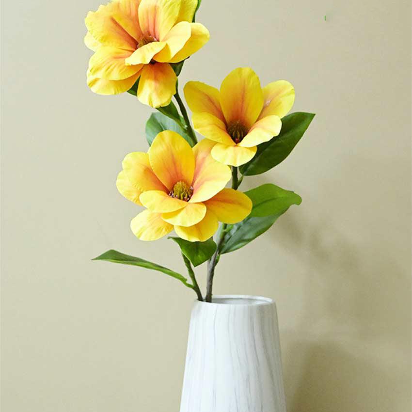 Elegant Artificial Magnolia Flower Sticks Without Vase | 3 feet