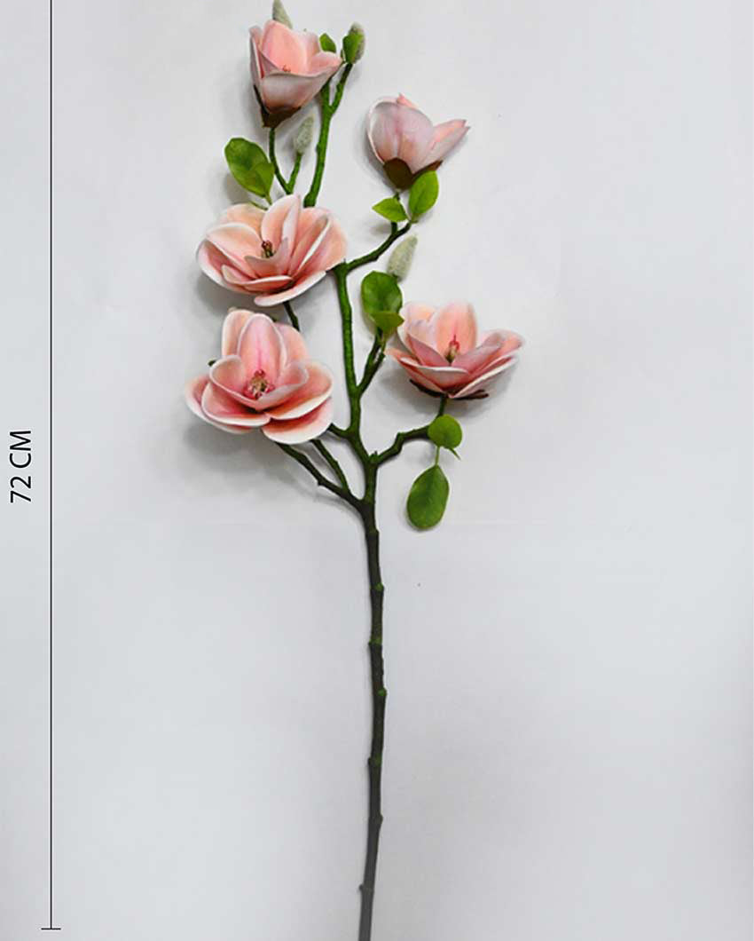 Graceful Artificial Magnolia Flower Sticks Without Vase | 2 Feet