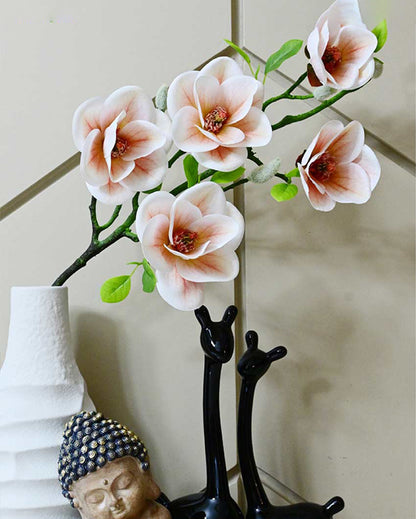 Graceful Artificial Magnolia Flower Sticks Without Vase | 2 Feet