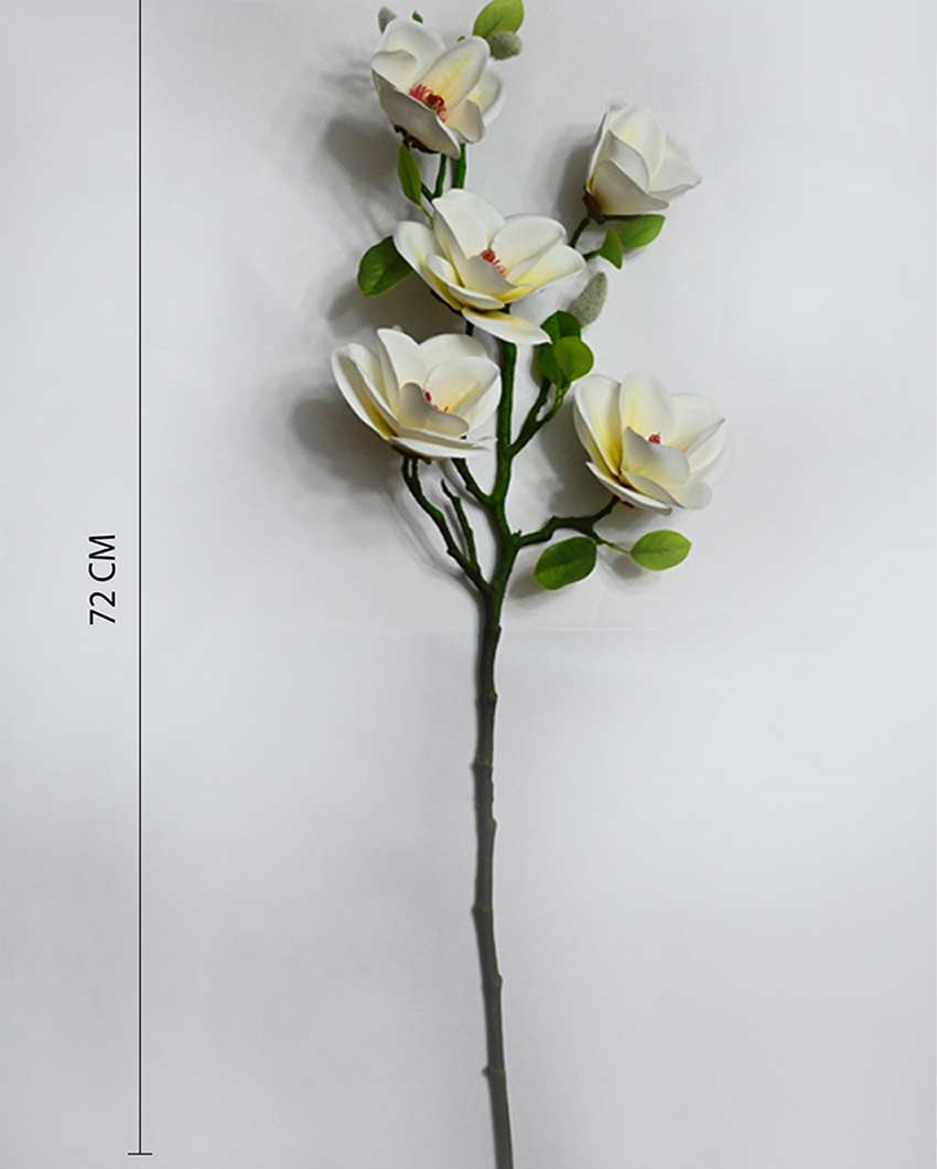 Graceful Artificial Magnolia Flower Sticks Without Vase | 2 Feet