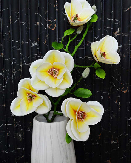 Graceful Artificial Magnolia Flower Sticks Without Vase | 2 Feet