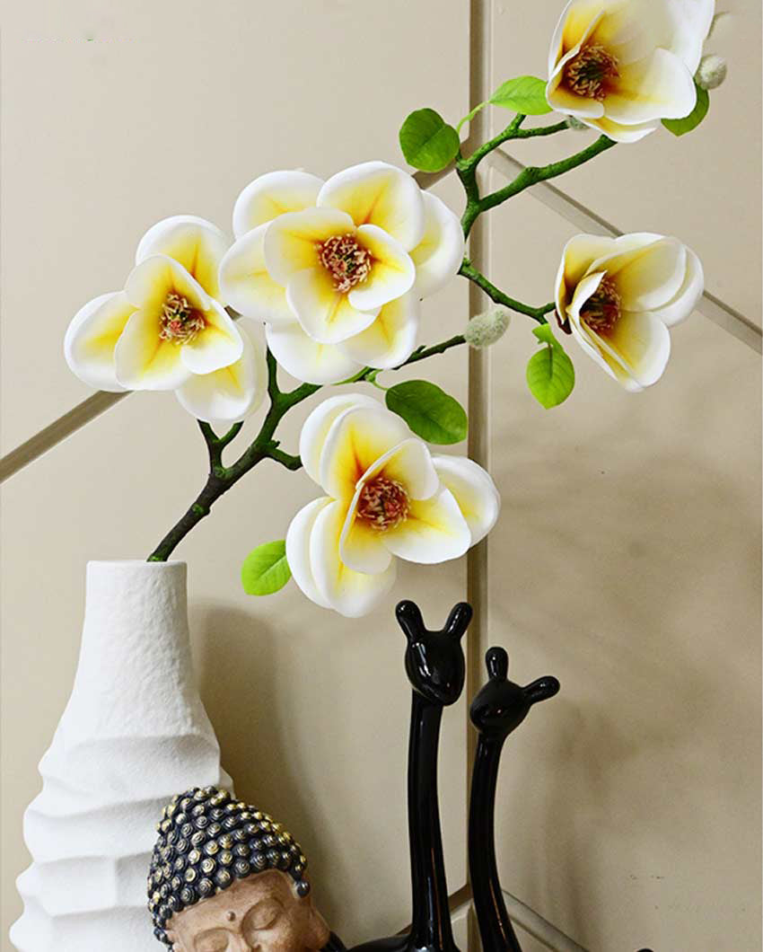 Graceful Artificial Magnolia Flower Sticks Without Vase | 2 Feet