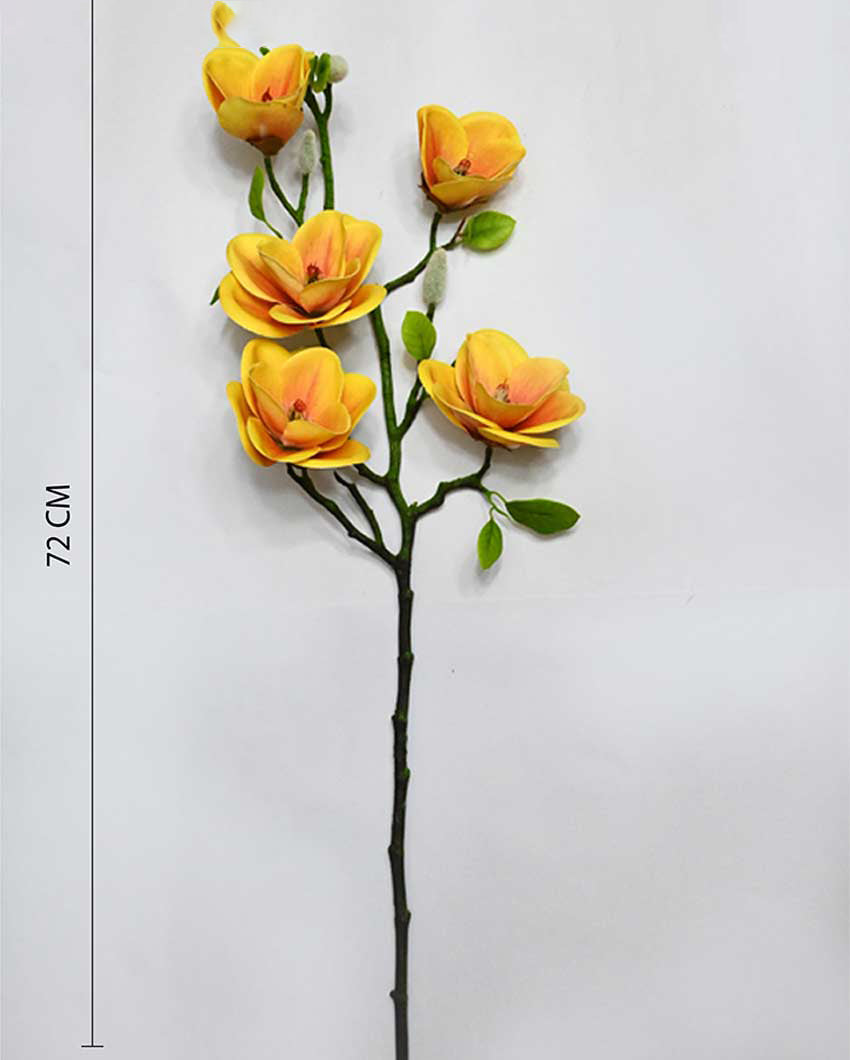 Graceful Artificial Magnolia Flower Sticks Without Vase | 2 Feet