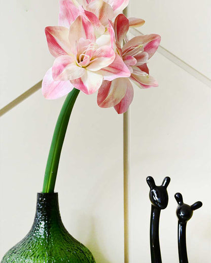 Exotic Artificial Amaryllis Lily Hybrid Bulbs and Realistic Faux Blooms Flower Plant Without Vase | 2 feet