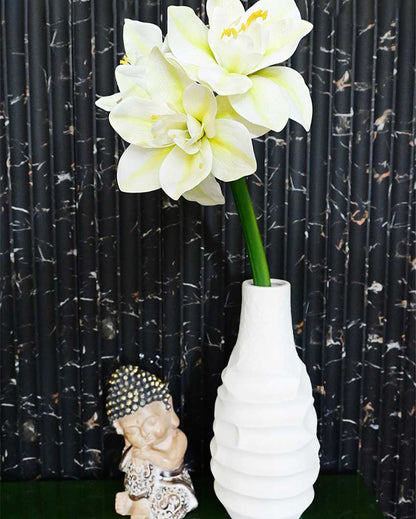 Exotic Artificial Amaryllis Lily Hybrid Bulbs and Realistic Faux Blooms Flower Plant Without Vase | 2 feet