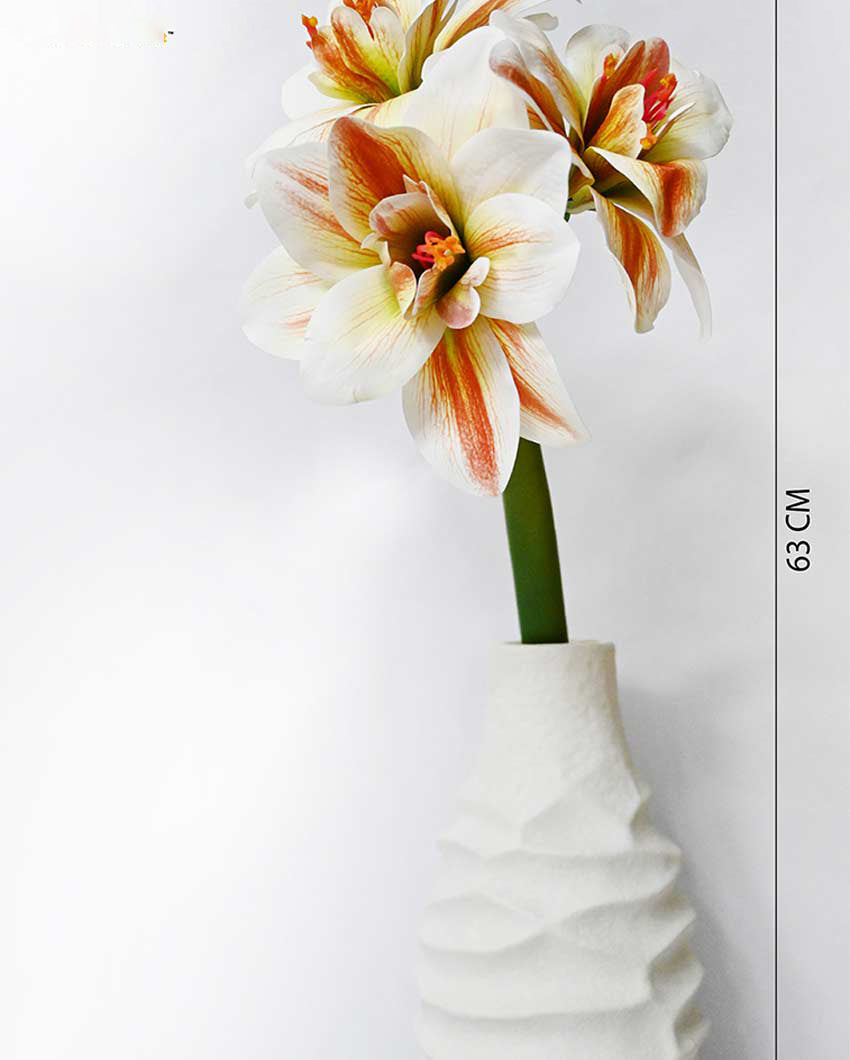 Exotic Artificial Amaryllis Lily Hybrid Bulbs and Realistic Faux Blooms Flower Plant Without Vase | 2 feet