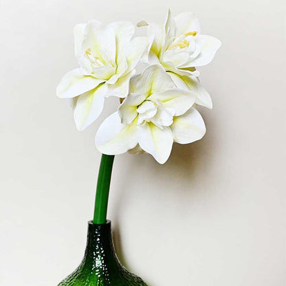 Exotic Artificial Amaryllis Lily Hybrid Bulbs and Realistic Faux Blooms Flower Plant Without Vase | 2 feet