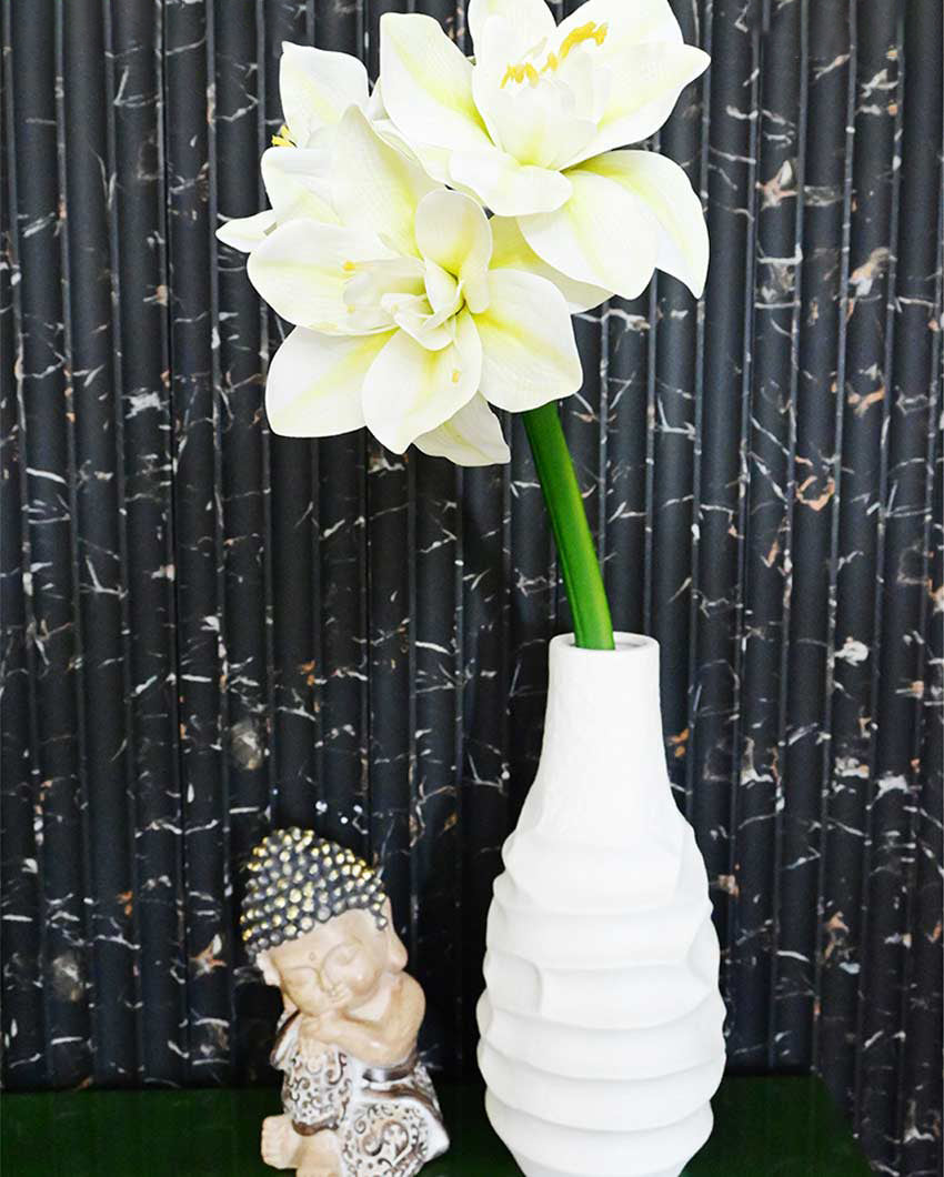 Exotic Artificial Amaryllis Lily Hybrid Bulbs and Realistic Faux Blooms Flower Plant Without Vase | 2 feet