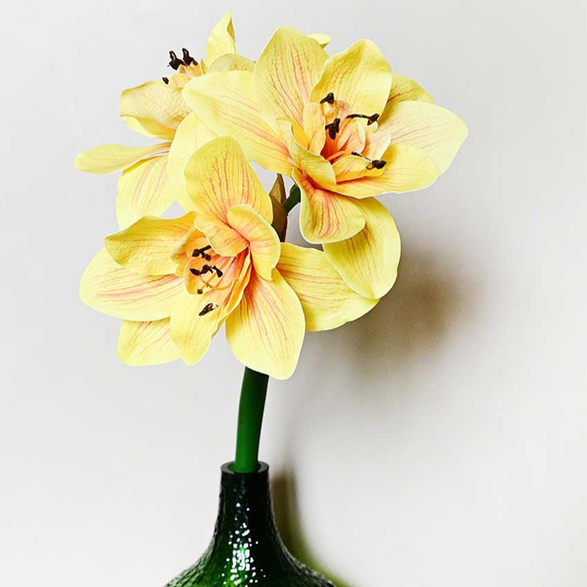 Exotic Artificial Amaryllis Lily Hybrid Bulbs and Realistic Faux Blooms Flower Plant Without Vase | 2 feet